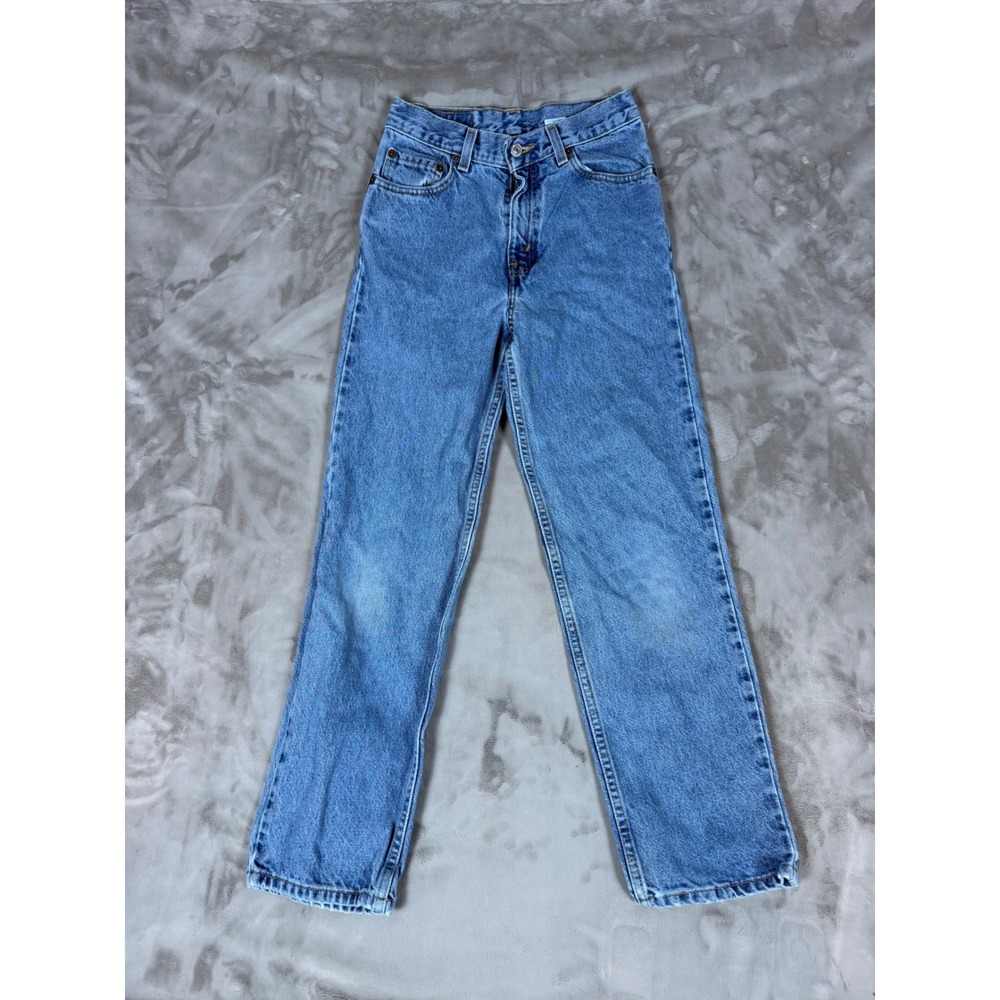 Levis 550 Relaxed Fit Tapered Leg Light Wash Blue Denim Jeans Size 14 Regular